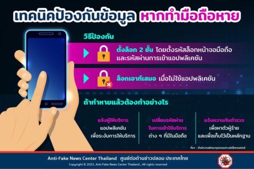 เทคนิคป้องกันข้อมูล หากทำมือถือหาย